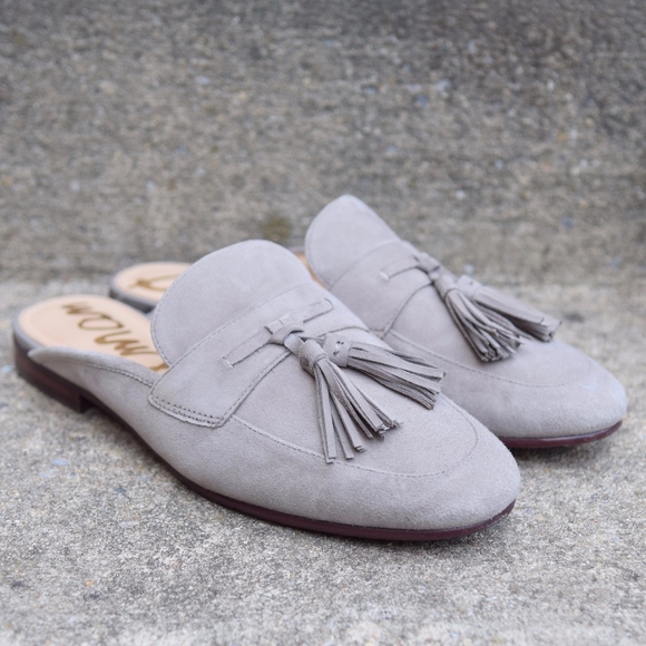 Sam Edelman Shoes - Sam Edelman Paris Gray Suede Slip-On Mule Loafer